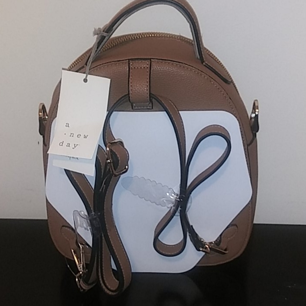 Tan Backpack With Inside & Outside Pockets - Picture 2 of 7